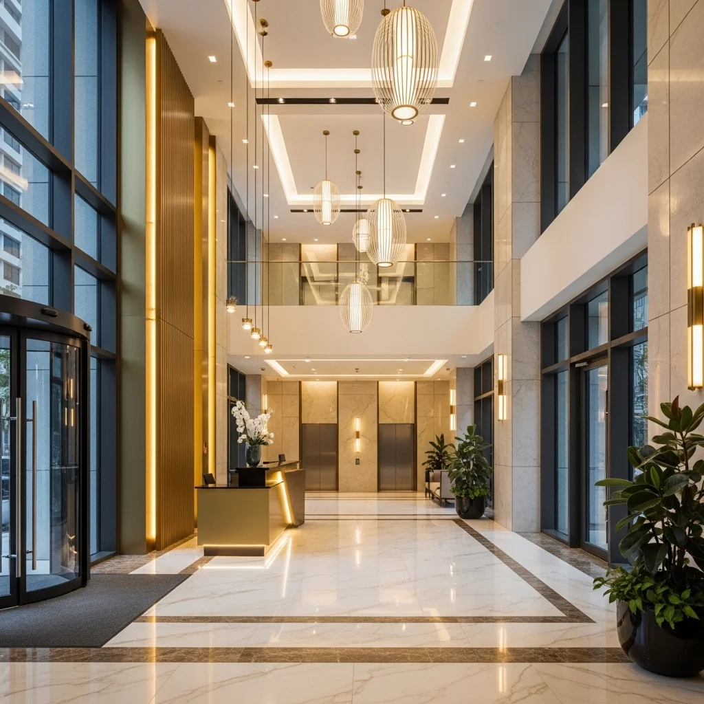 Luxury lobby and amenities by hru properties